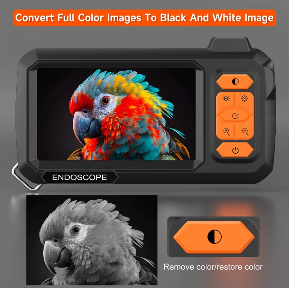 Camera Endoscop Industrial cu Ecran LCD 11 cm, Camera HD 1080P, Cablu 10m, Rezistent la Apa, Lumina LED Reglabila, Zoom, Rotire, Baterie 2600mAh [4]