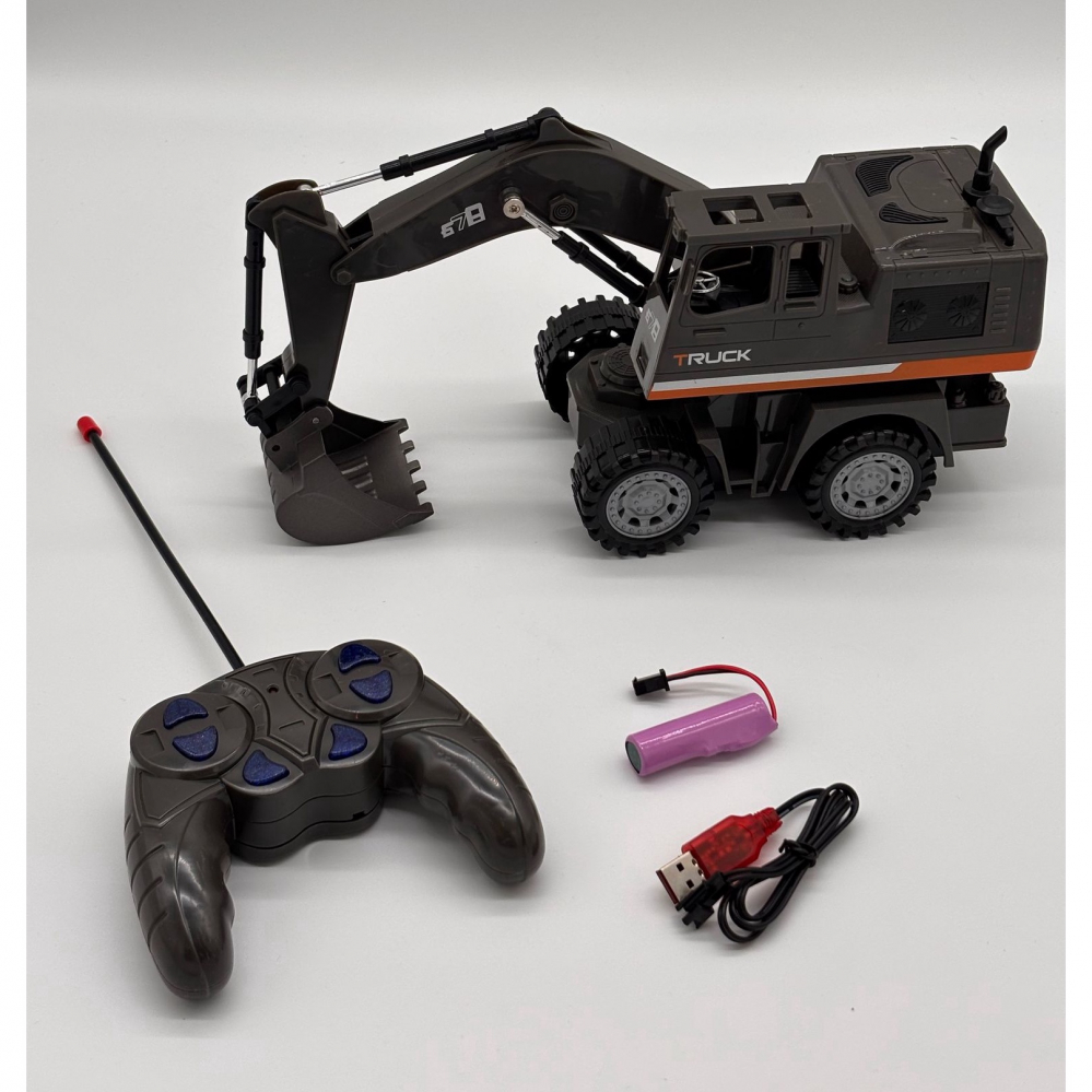 Excavator R/C Multifunctional – Control Multi-Directional, Excavare Realista, Lumini Intermitente, Baterie Reincarcabila si Telecomanda Ergonomica [9]