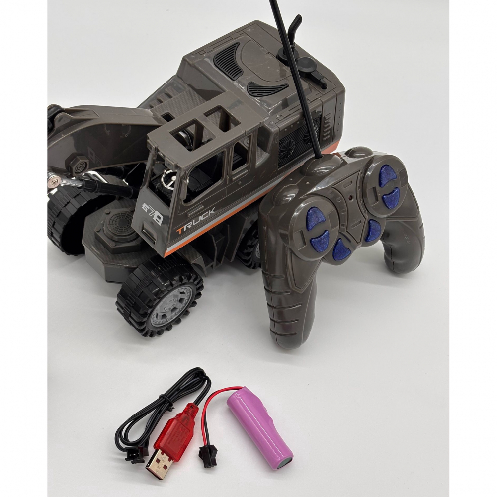 Excavator R/C Multifunctional – Control Multi-Directional, Excavare Realista, Lumini Intermitente, Baterie Reincarcabila si Telecomanda Ergonomica [4]