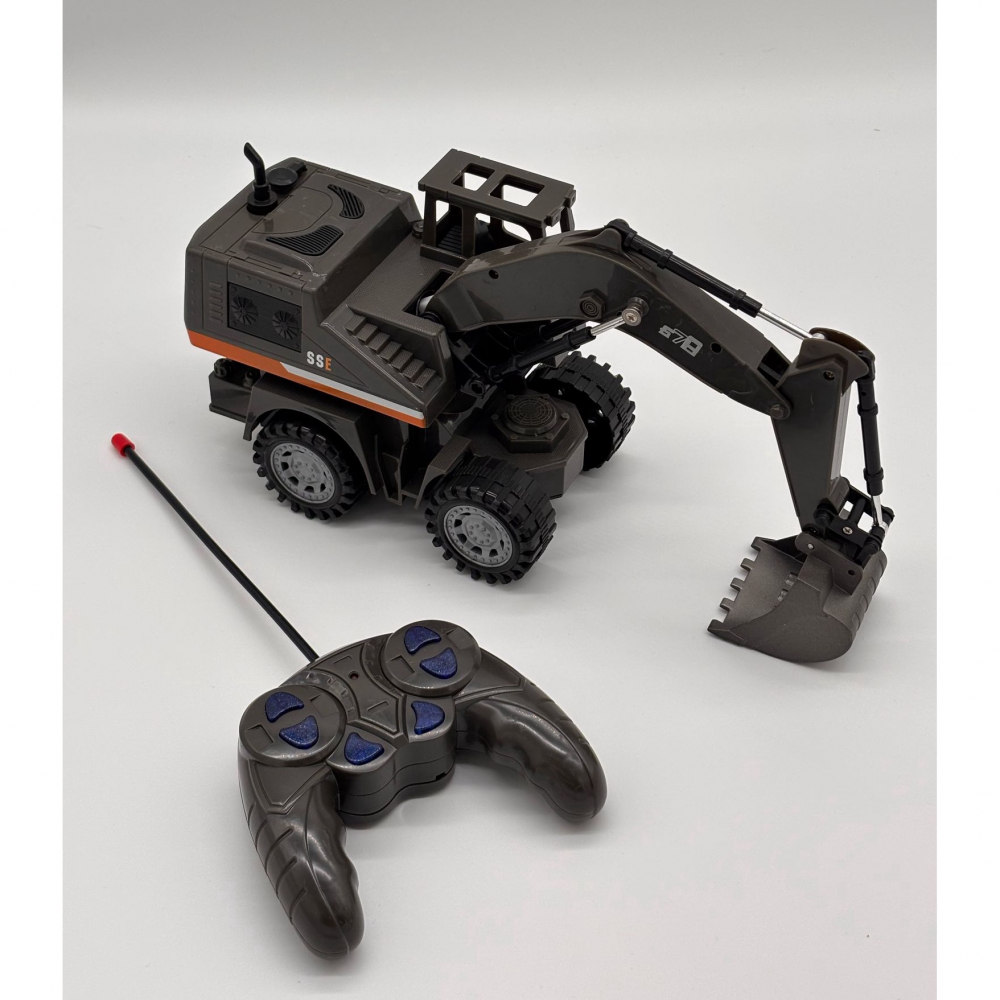 Excavator R/C Multifunctional – Control Multi-Directional, Excavare Realista, Lumini Intermitente, Baterie Reincarcabila si Telecomanda Ergonomica [3]
