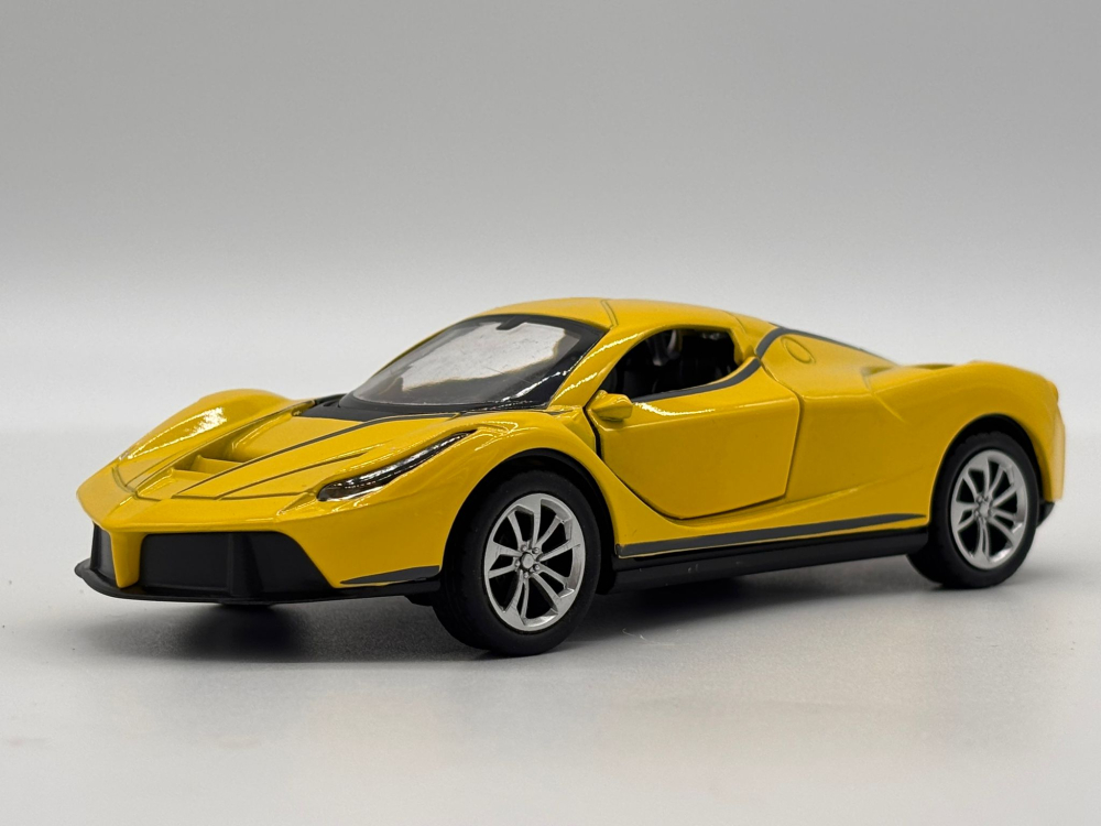 Automachetă Ferrari LaFerrari din Metal, 1:32, Funcție Pull-Back, Uși Deschizătoare, Lumină și Sunet, 15 cm [4]