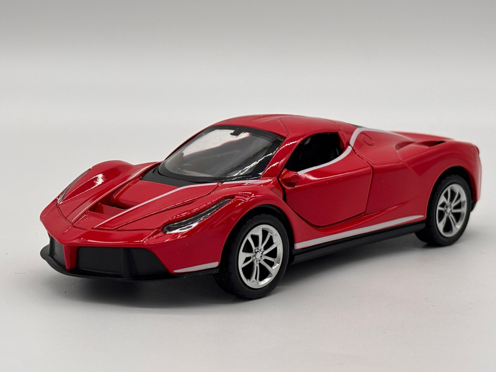 Automachetă Ferrari LaFerrari din Metal, 1:32, Funcție Pull-Back, Uși Deschizătoare, Lumină și Sunet, 15 cm [4]