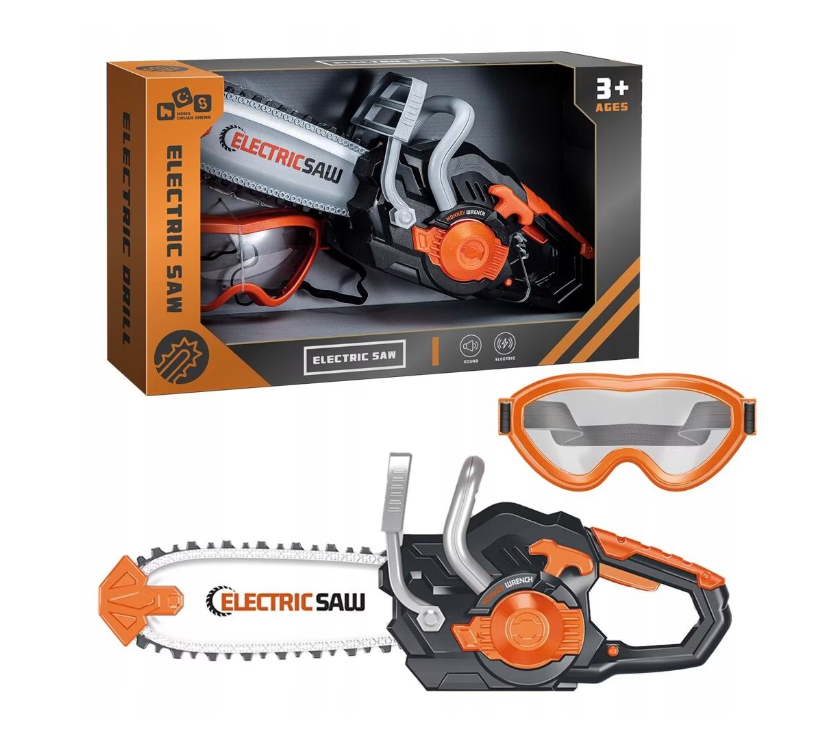 Fierastrau de Jucarie Electric cu Ochelari Protectie, Sunete si Efecte Realiste, 3+ ani [1]