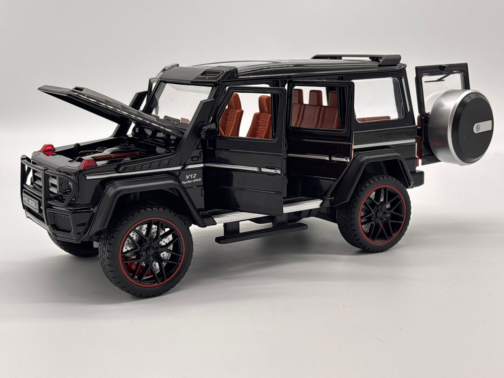 Mașină cu Telecomandă Mercedes G-Class din Metal, 23 cm, Fum, Uși Deschizătoare, Faruri, Acumulator, Control Complet 360° [4]