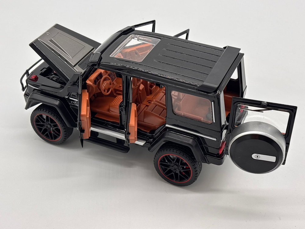 Mașină cu Telecomandă Mercedes G-Class din Metal, 23 cm, Fum, Uși Deschizătoare, Faruri, Acumulator, Control Complet 360° [6]