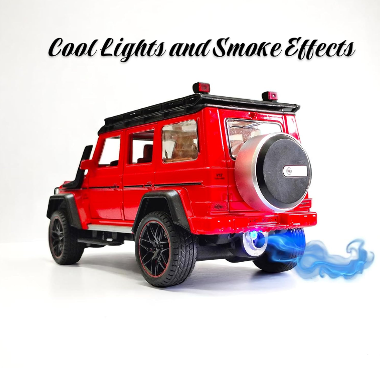 Mașină cu Telecomandă Mercedes G-Class din Metal, 23 cm, Fum, Uși Deschizătoare, Faruri, Acumulator, Control Complet 360° [2]
