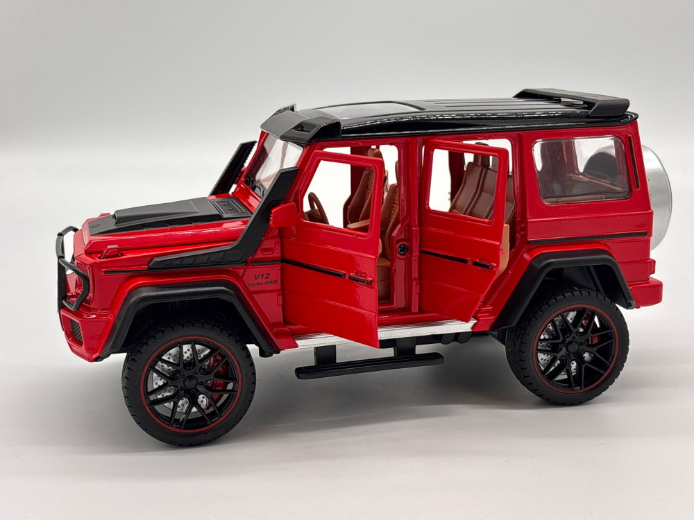 Mașină cu Telecomandă Mercedes G-Class din Metal, 23 cm, Fum, Uși Deschizătoare, Faruri, Acumulator, Control Complet 360° [11]
