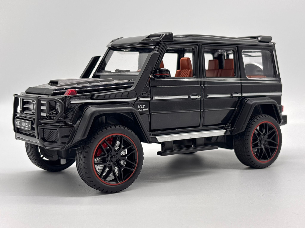 Mașină cu Telecomandă Mercedes G-Class din Metal, 23 cm, Fum, Uși Deschizătoare, Faruri, Acumulator, Control Complet 360° [12]