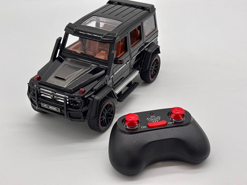 Mașină cu Telecomandă Mercedes G-Class din Metal, 23 cm, Fum, Uși Deschizătoare, Faruri, Acumulator, Control Complet 360° [13]