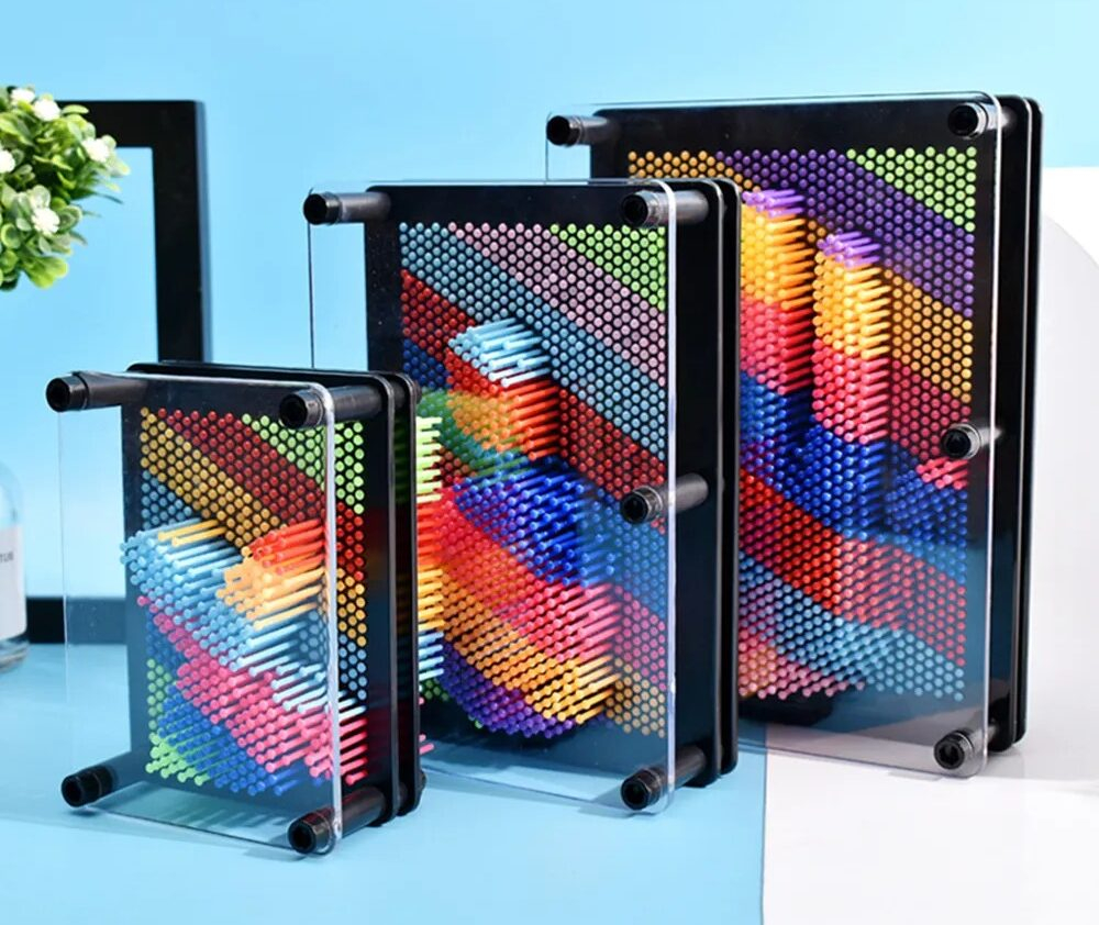 Joc Creativ Rama Pin Art, 3D, Curcubeu, 19cm [3]