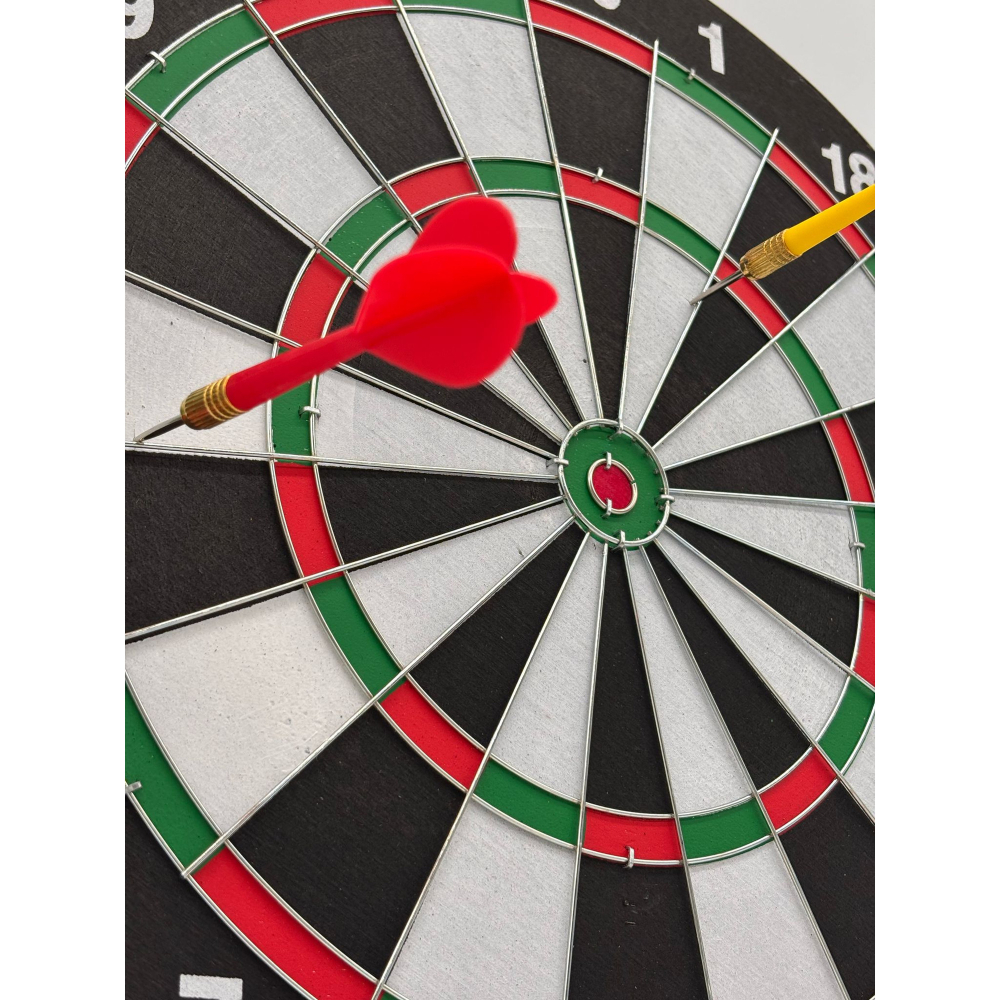 Joc Darts cu 2 Fete, Fata-Verso si 6 Sageti cu Ac cu Protectie Detasabila [6]
