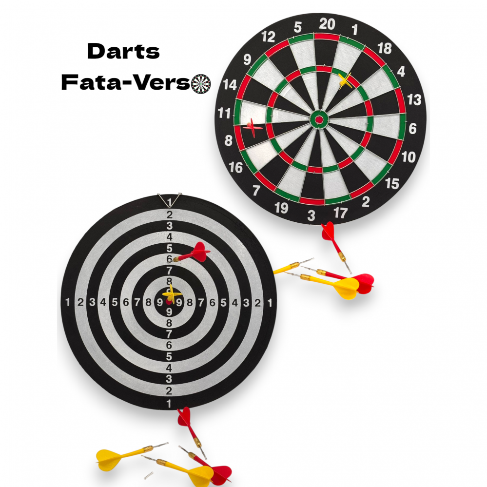 Joc Darts cu 2 Fete, Fata-Verso si 6 Sageti cu Ac cu Protectie Detasabila [2]