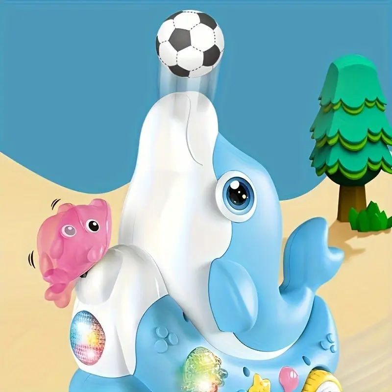 Jucarie Delfin cu Functie de Suflare Mingii, Efecte Muzicale si Luminoase [5]