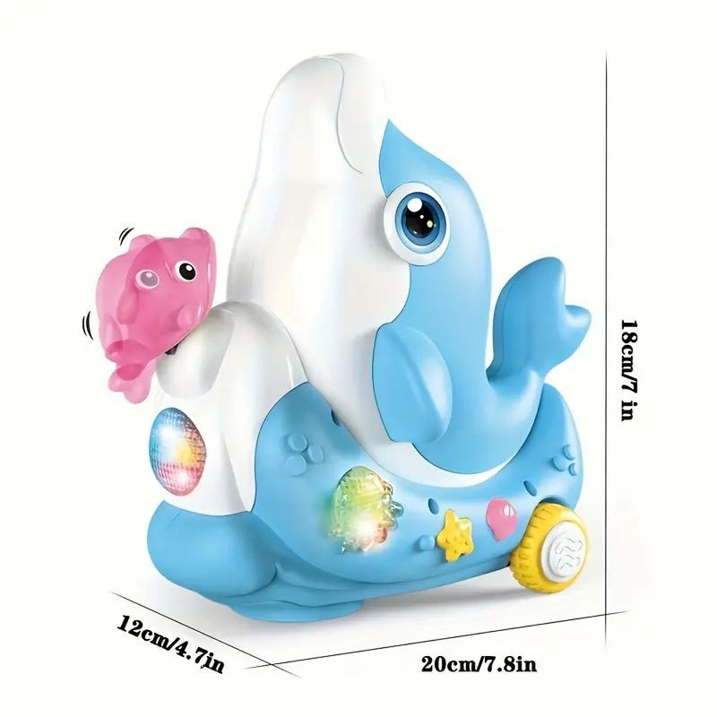 Jucarie Delfin cu Functie de Suflare Mingii, Efecte Muzicale si Luminoase [4]