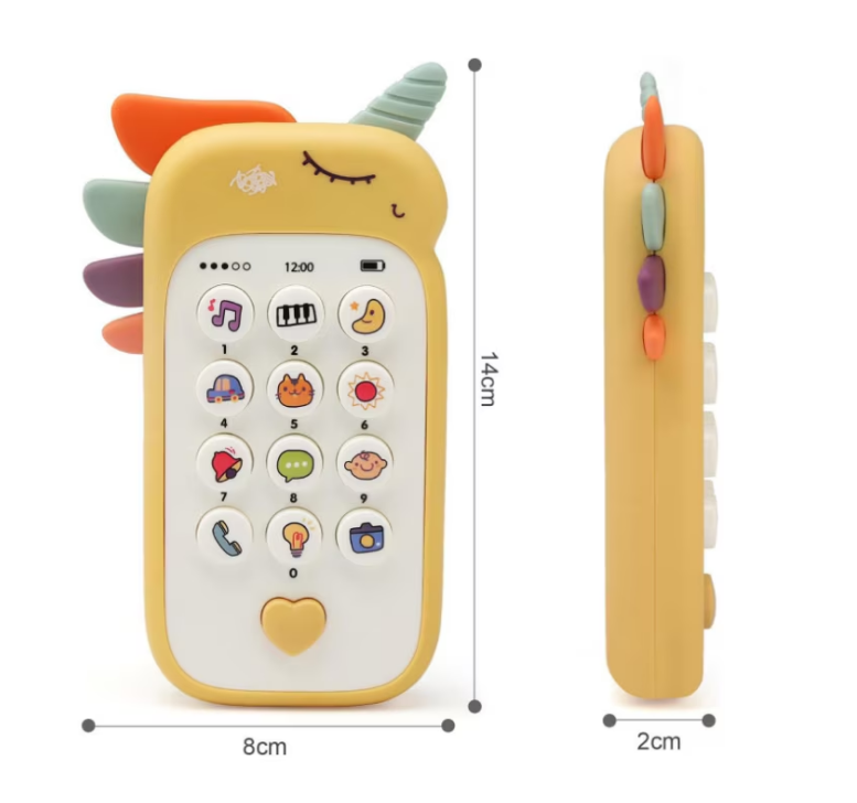 Jucarie interactiva / telefon in Forma de Unicorn, 12 Functii, Plastic [4]