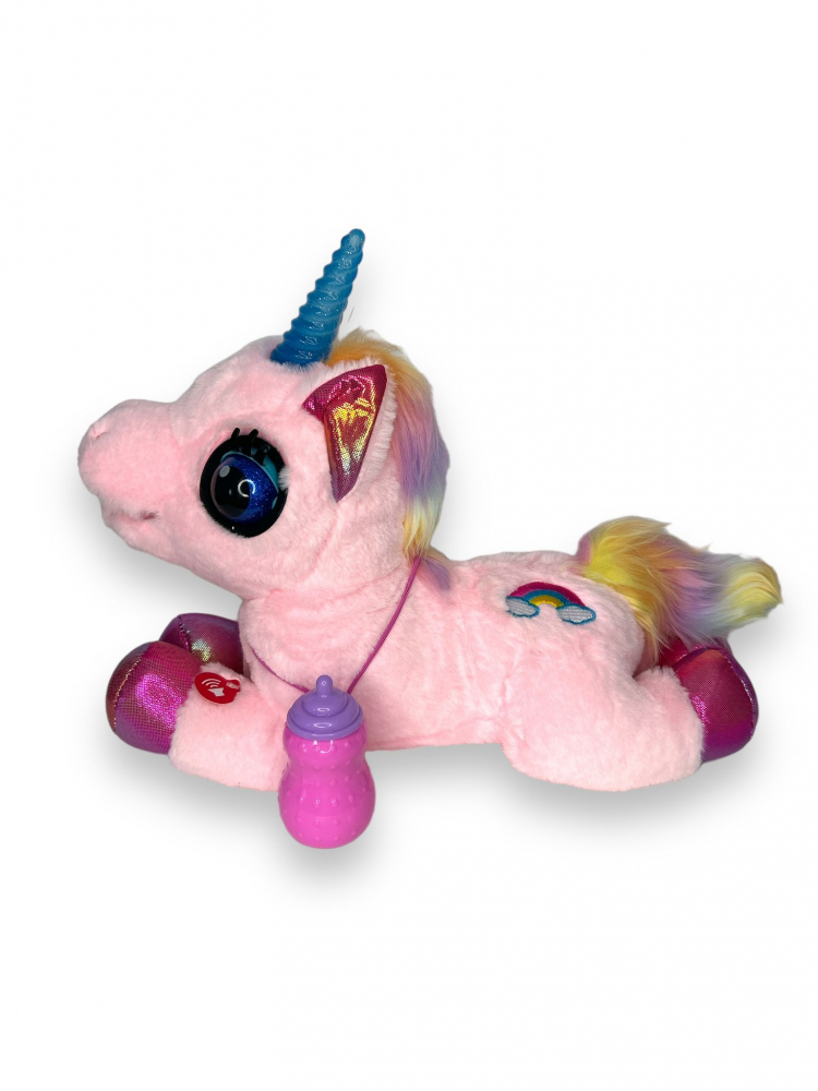 Jucarie Unicorn Interactiv din Plus, Clipeste si Canta, Roz [1]