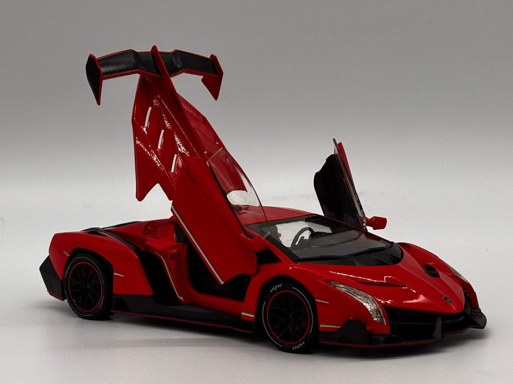 Mașină din Metal Lamborghini Veneno cu Telecomandă, RC 1:24, Lumini și Sunete, Uși Deschizătoare, 20 cm [7]