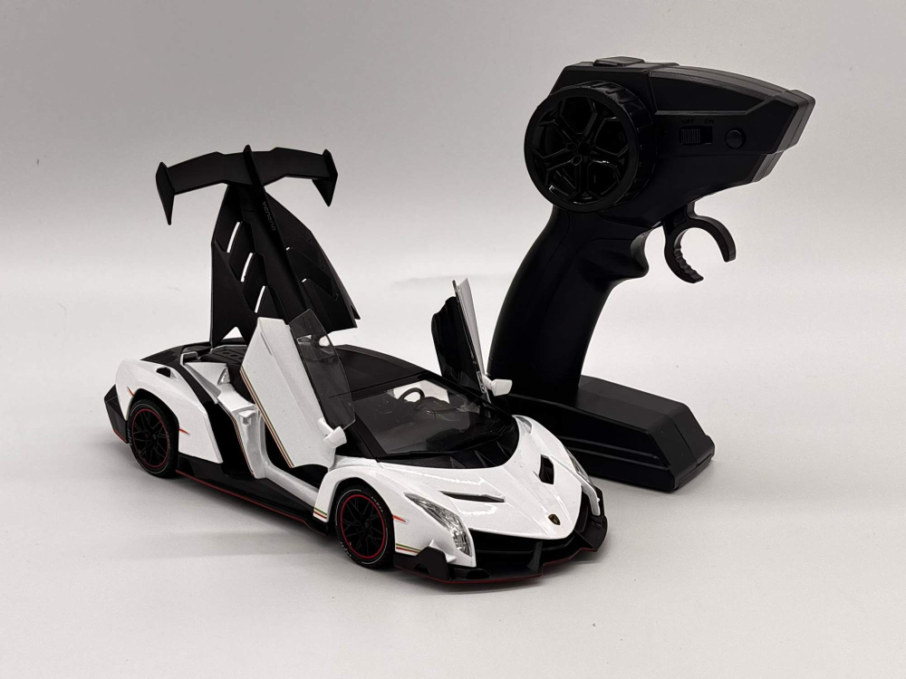 Mașină din Metal Lamborghini Veneno cu Telecomandă, RC 1:24, Lumini și Sunete, Uși Deschizătoare, 20 cm [9]