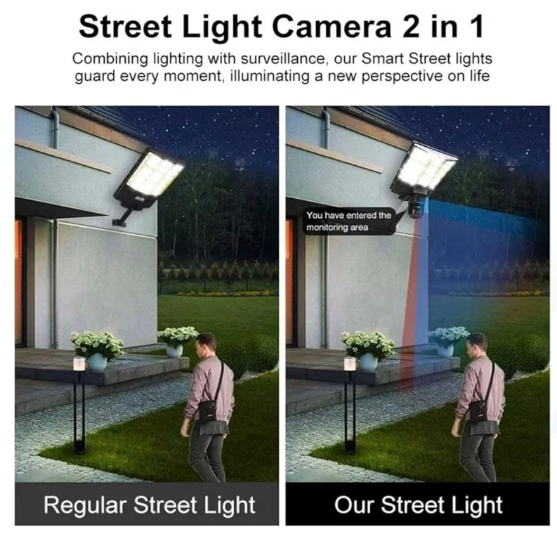 Cameră de Supraveghere Solară 4G cu Lampă Integrată, Sistem 5-în-1, 4 Lentile, Rotire 360°, Detecție Mișcare, Viziune Nocturnă IR & Color, Audio Bidirecțional, IP67, Panou Solar, Monitorizare Live [2]