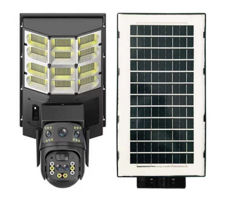 Cameră de Supraveghere Solară 4G cu Lampă Integrată, Sistem 5-în-1, 4 Lentile, Rotire 360°, Detecție Mișcare, Viziune Nocturnă IR & Color, Audio Bidirecțional, IP67, Panou Solar, Monitorizare Live [10]