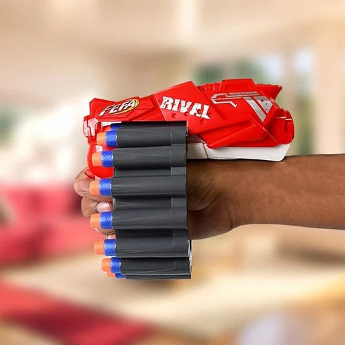 Lansator de Ventuze pentru Copii, 20 Gloante din Spuma - Rosu [6]