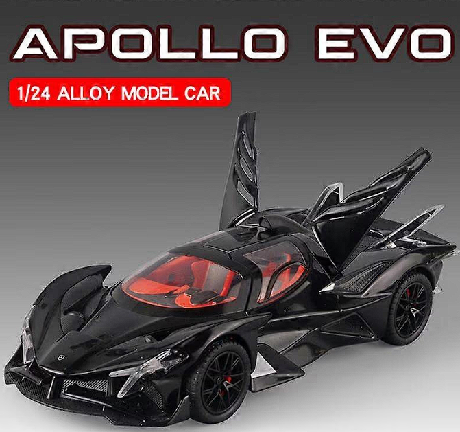 Macheta Apollo Project EVO, Metalica Multicolora cu Sunete, Lumini, Fum pe Baza de Apa, Functie Pull-Back, Cu Incarcare USB, Usi Deschizatoare, Amortizare si Viraj - Negru [2]