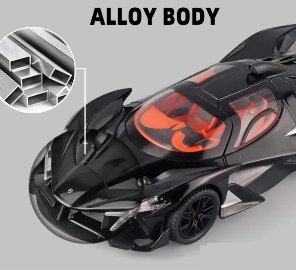 Macheta Apollo Project EVO, Metalica Multicolora cu Sunete, Lumini, Fum pe Baza de Apa, Functie Pull-Back, Cu Incarcare USB, Usi Deschizatoare, Amortizare si Viraj - Negru [6]