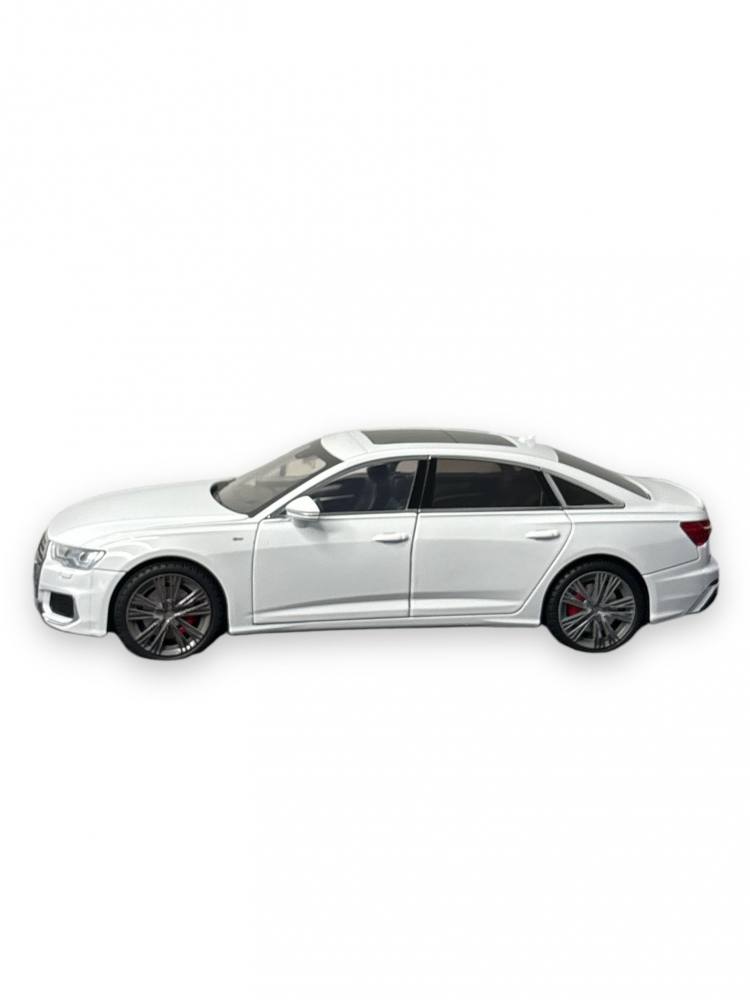 Macheta Audi A6L, 1:18, din Metal, cu Lumini si Sunete realistice de Motor si Alarma, cu Functie Pull-Back, cu Functie de Deschidere a Usilor - Alb [14]