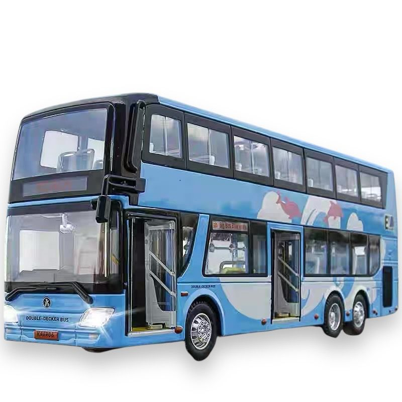 Macheta Autobuz, din Metal, cu Lumini Ambientale in Interior si Sunete realistice de Motor si Alarma, cu Functie Pull-Back, cu Functie de Deschidere a Usilor [14]