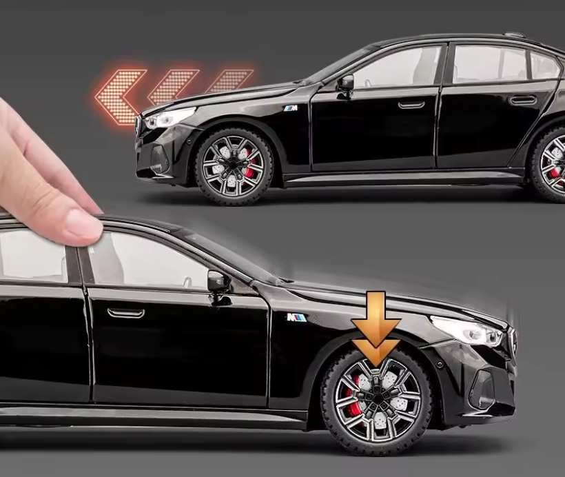 Macheta BMW i5 M60 din Metal – 20,5 cm, cu Sunete, Lumini, Funcție Pull-Back și Roți Direcționabile [3]