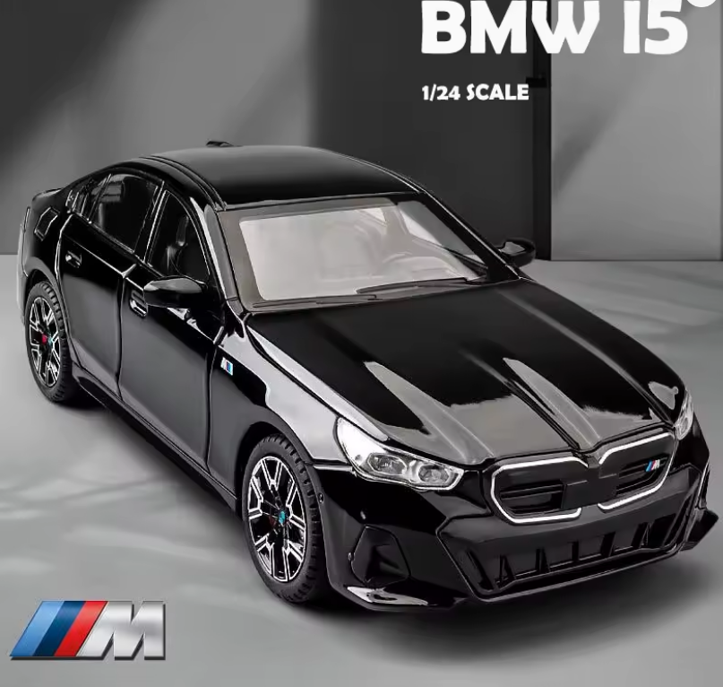 Macheta BMW i5 M60 din Metal – 20,5 cm, cu Sunete, Lumini, Funcție Pull-Back și Roți Direcționabile [1]