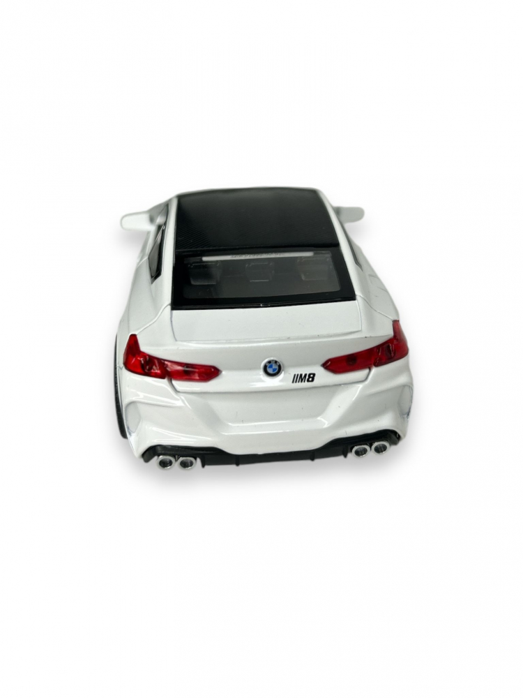 Macheta BMW M850i, Metal, Sunete de Motor si Lumini, Functii de Deschidere Usi si Pull-Back, 15 cm - Alb [4]