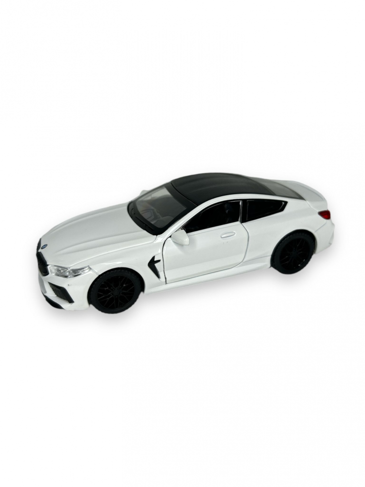 Macheta BMW M850i, Metal, Sunete de Motor si Lumini, Functii de Deschidere Usi si Pull-Back, 15 cm - Alb [3]