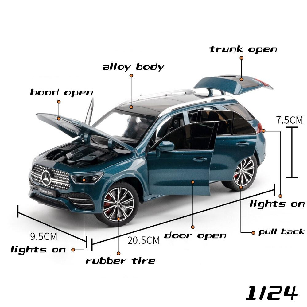 Macheta GLE350, Fum pe Baza de Apa, din Metal, cu Lumini si Sunete realistice de Motor si Alarma, cu Functie Pull-Back, cu Functie de Deschidere a Usilor - Alb [7]