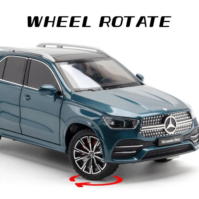 Macheta GLE350, Fum pe Baza de Apa, din Metal, cu Lumini si Sunete realistice de Motor si Alarma, cu Functie Pull-Back, cu Functie de Deschidere a Usilor - Alb [6]