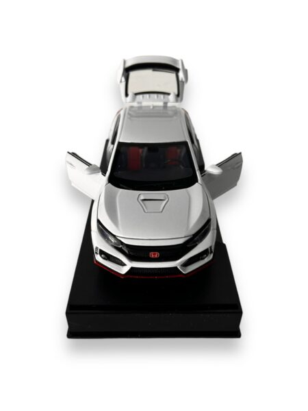 Macheta Honda Civic Type R, Metal, Sunete de Motor si Lumini, Functii de Deschidere Usi si Pull-Back, 15 cm, Alb [2]