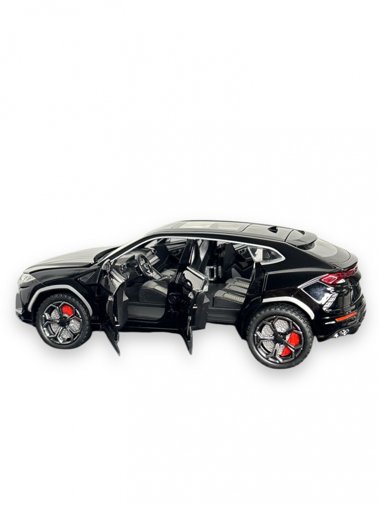 Macheta Lamborghini Urus, Fum pe Baza de Apa, din Metal, cu Lumini si Sunete realistice de Motor si Alarma, cu Functie Pull-Back, cu Functie de Deschidere a Usilor - Negru [8]