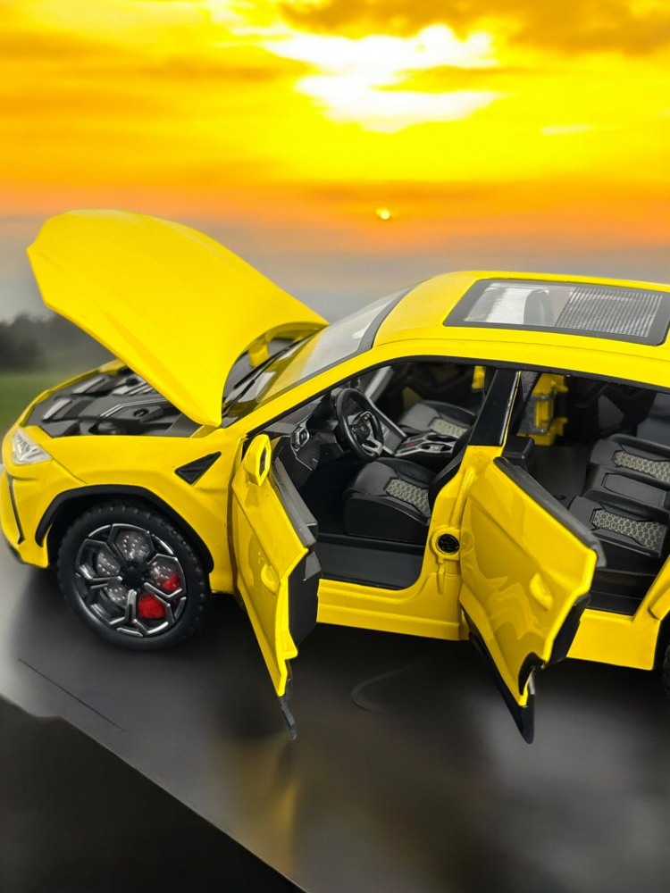 Macheta Lamborghini Urus, Fum pe Baza de Apa, din Metal, cu Lumini si Sunete realistice de Motor si Alarma, cu Functie Pull-Back, cu Functie de Deschidere a Usilor [15]