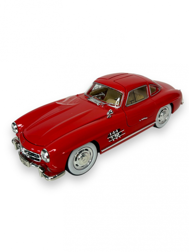 Macheta Mercedes-Benz 300 SL, Fum pe Baza de Apa, Sunete de Motor si Lumini, Functii de Deschidere Usi si Pull-Back, Rosu, 1:24 [3]