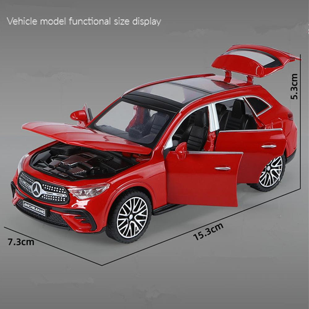 Macheta Mercedes GLC 400, din Metal, cu Faruri si Stopuri care Lumineaza, Sunete realistice de Motor si Alarma, cu Functie Pull-Back, cu Functie de Deschidere a Usilor - Albastru [3]