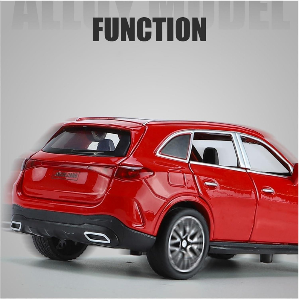 Macheta Mercedes GLC 400, din Metal, cu Faruri si Stopuri care Lumineaza, Sunete realistice de Motor si Alarma, cu Functie Pull-Back, cu Functie de Deschidere a Usilor - Albastru [7]