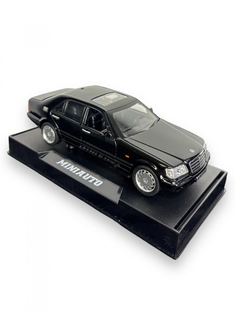 Macheta Mercedes S600 w140, din Metal, cu Lumini si Sunete realistice de Motor si Alarma, cu Functie Pull-Back, cu Functie de Deschidere a Usilor - Negru [6]