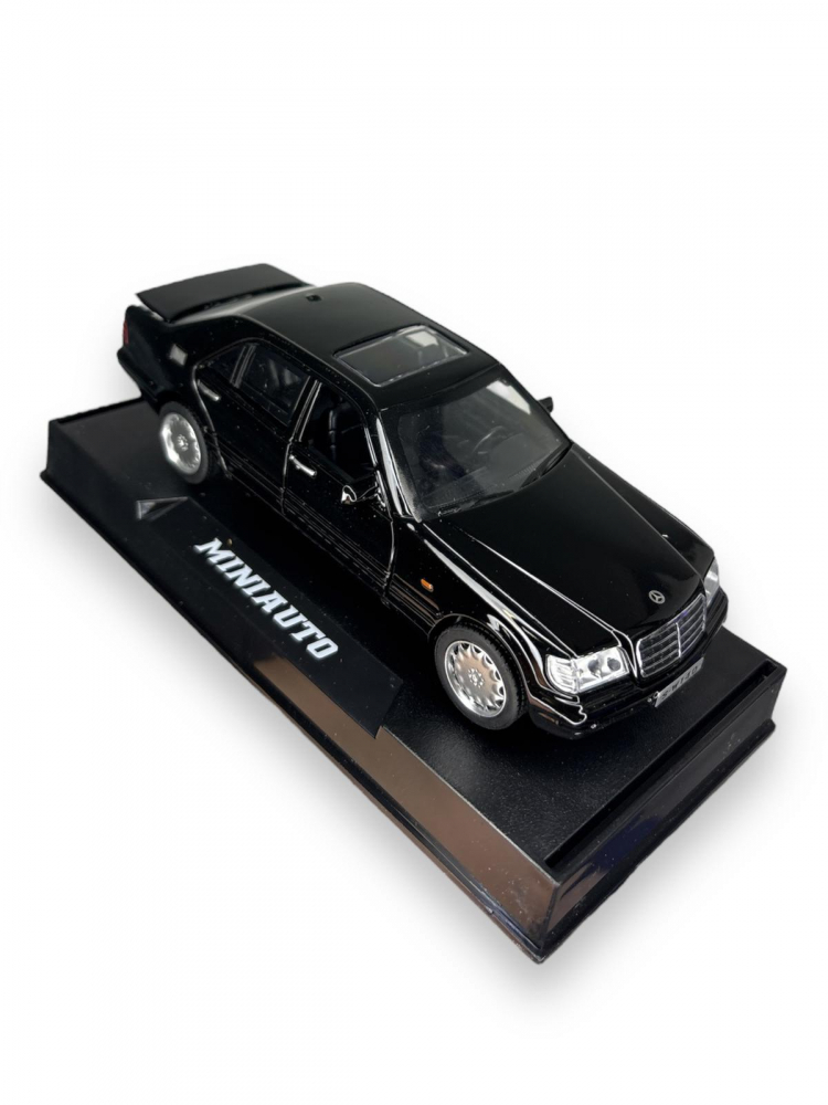 Macheta Mercedes S600 w140, din Metal, cu Lumini si Sunete realistice de Motor si Alarma, cu Functie Pull-Back, cu Functie de Deschidere a Usilor - Negru [3]