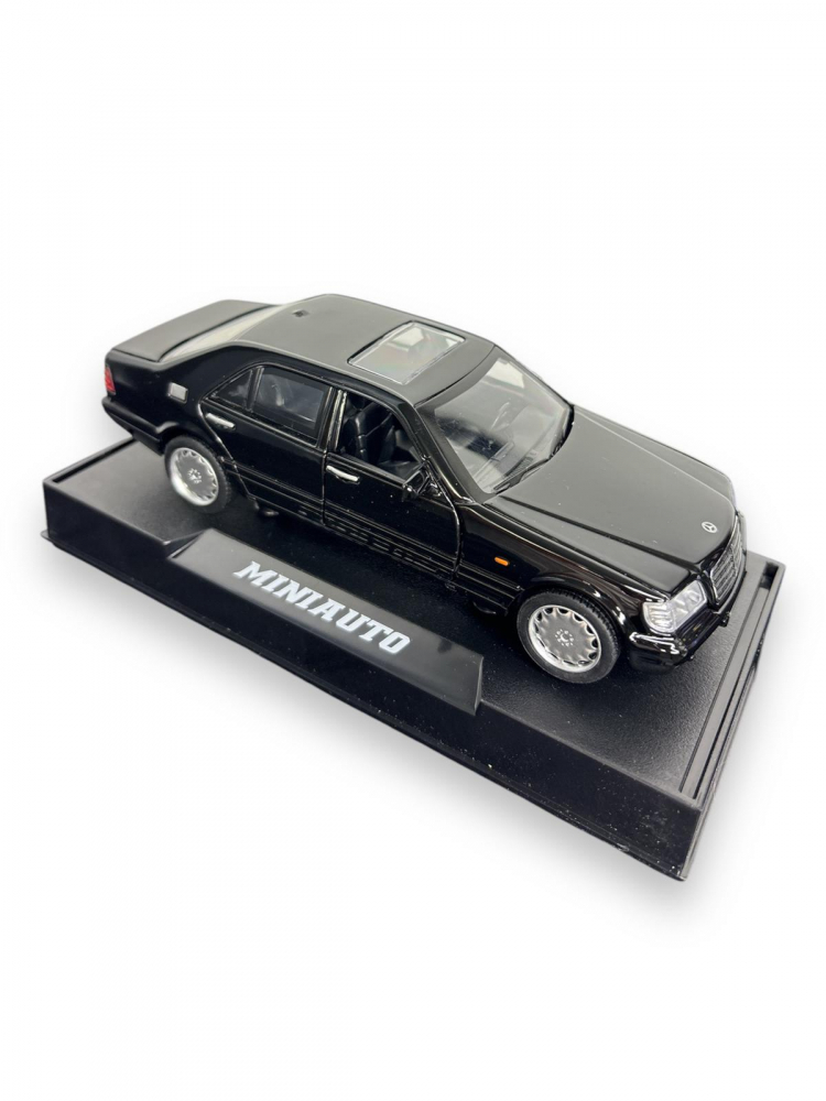 Macheta Mercedes S600 w140, din Metal, cu Lumini si Sunete realistice de Motor si Alarma, cu Functie Pull-Back, cu Functie de Deschidere a Usilor - Negru [2]