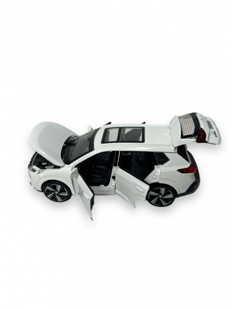 Macheta Nissan X Trail, Metal, Sunete de Motor si Lumini, Functii de Deschidere Usi si Pull-Back, 15 cm - Alb [3]