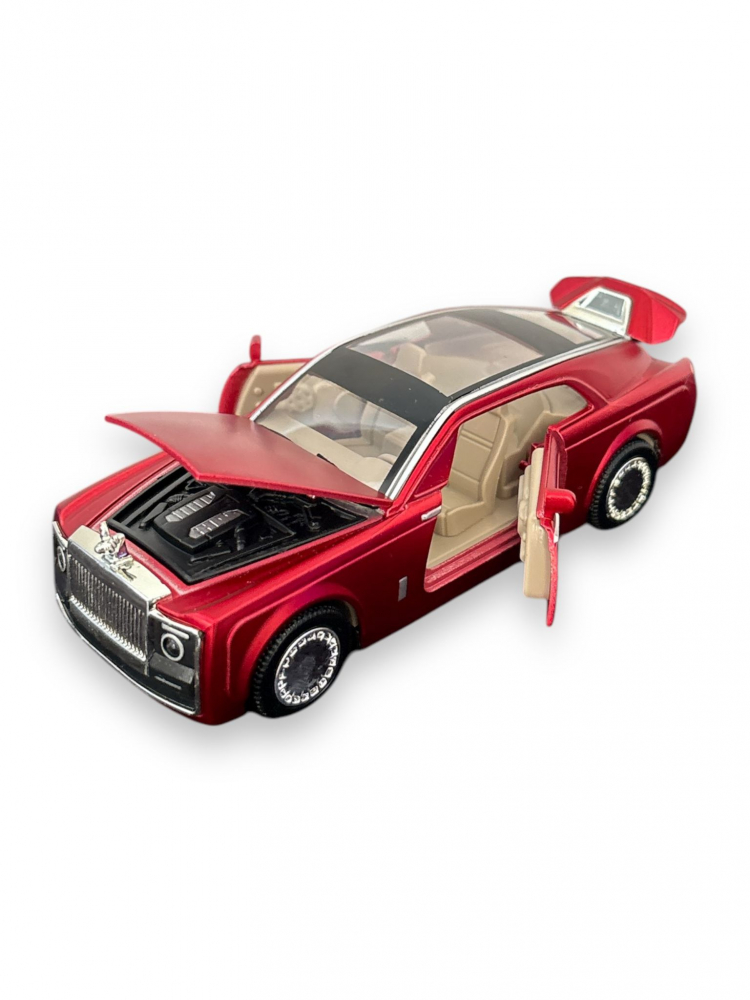 Macheta Rolls Royce Phantom, Metal, Sunete de Motor si Lumini, Functii de Deschidere Usi si Pull-Back, 15 cm - Rosu [8]