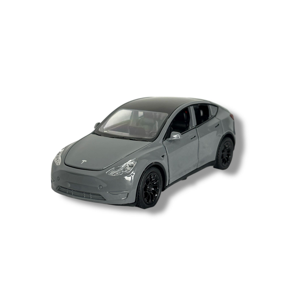 Macheta Tesla Model 3, din Metal - Functie Pull Back, Usi Deschise, Capota si Portbagaj Functionale, Sunete Realiste, Lumini, 15 cm [7]