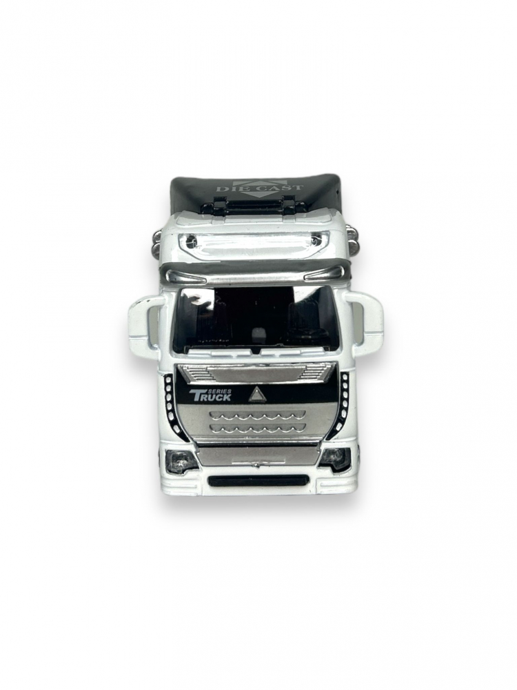 Macheta Tir ”Truck King”, Metal, 12 cm - Alb [4]