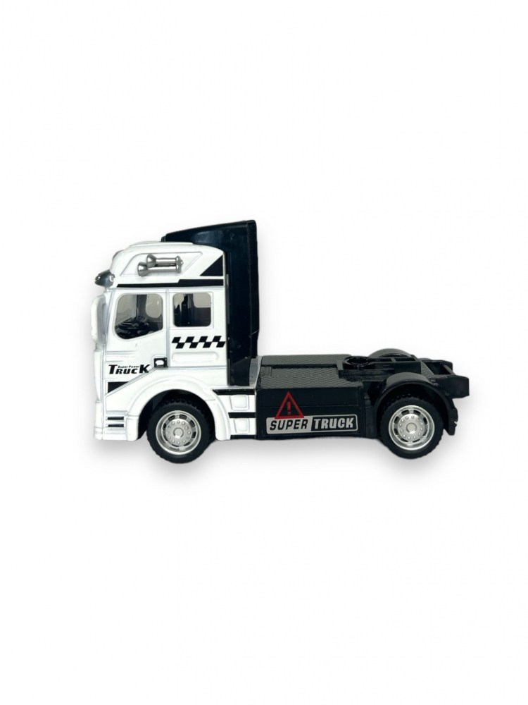 Macheta Tir ”Truck King”, Metal, 12 cm - Alb [2]