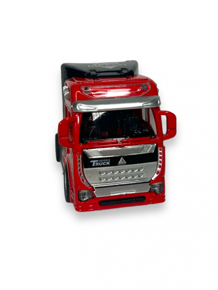 Macheta Tir ”Truck King”, Metal, 12 cm - Rosu [4]